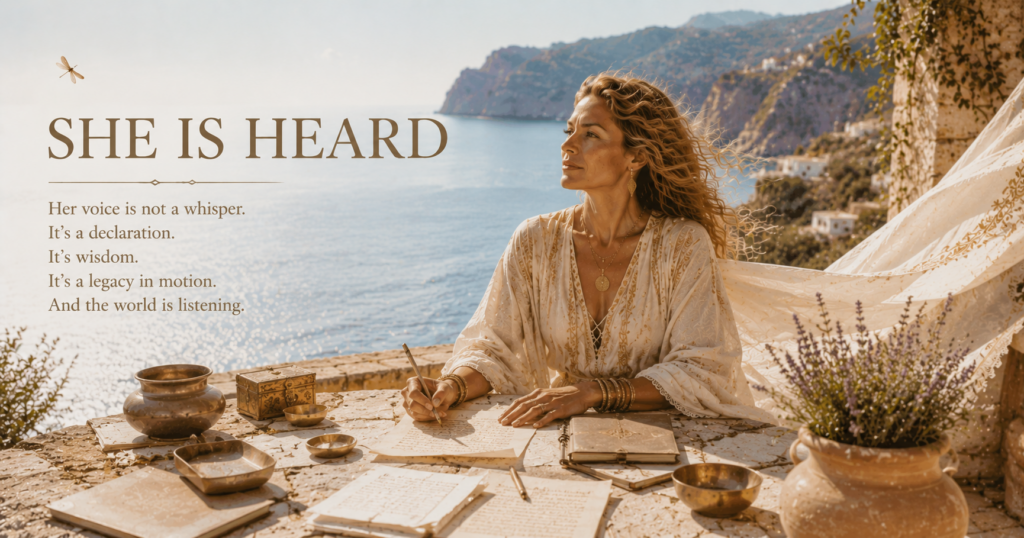 She Is Heard — A Woman On Purpose poem image