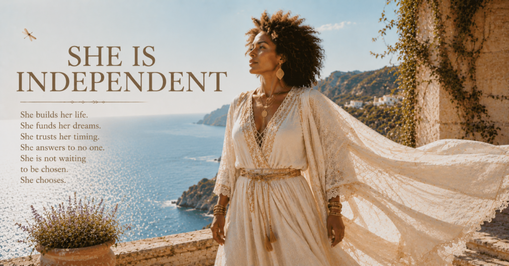 She Is Independent — A Woman On Purpose poem image