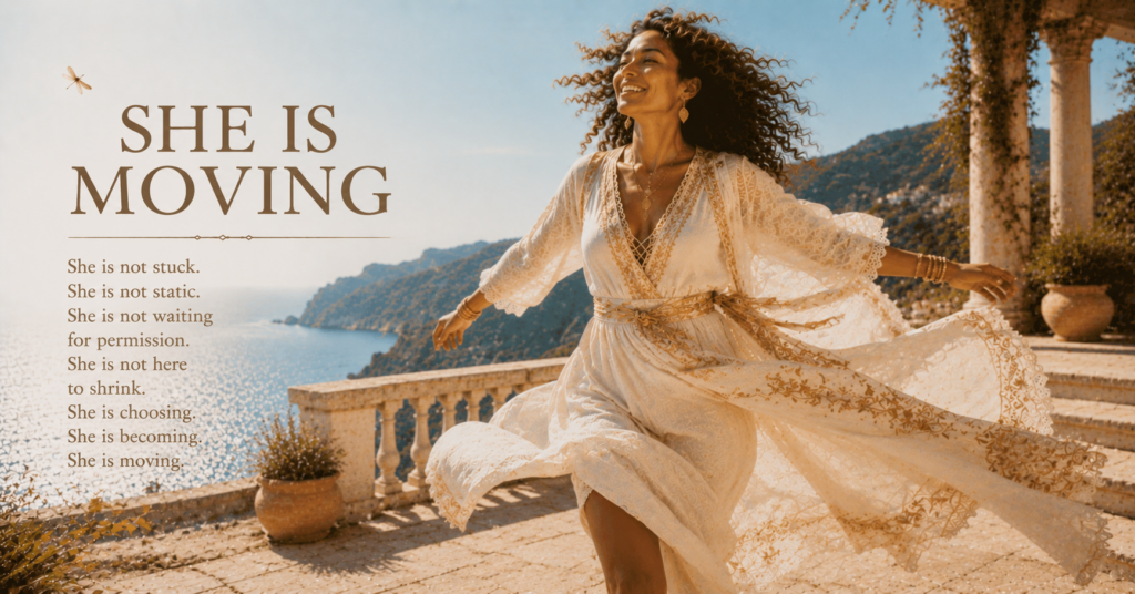 She Is Moving — A Woman On Purpose poem image