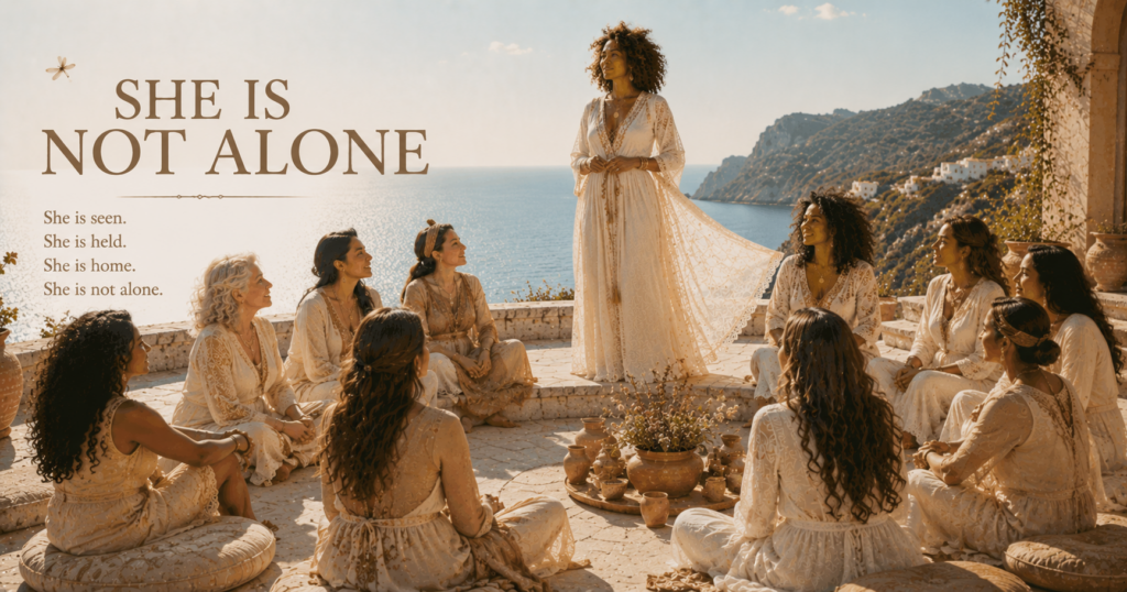 She Is Not Alone — A Woman On Purpose poem image