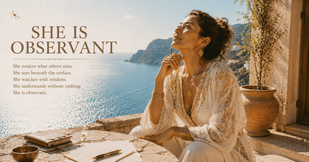 She Is Observant — A Woman On Purpose poem image