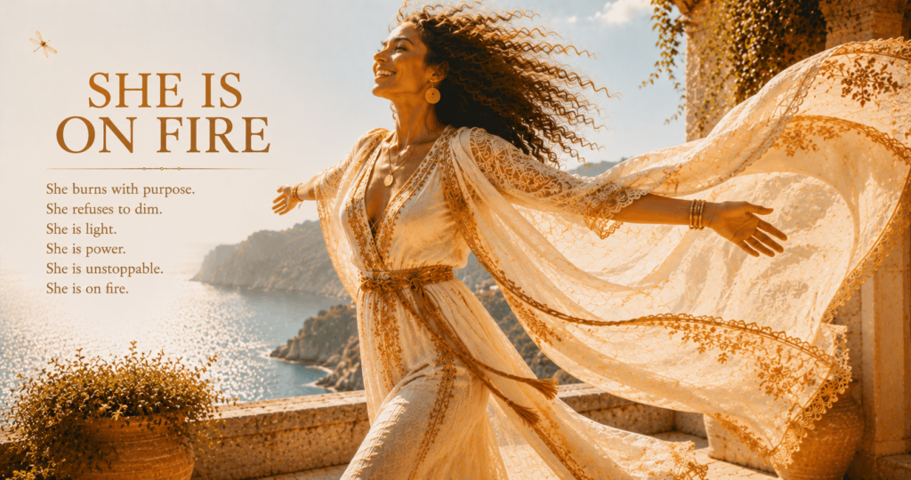 She Is On Fire — A Woman On Purpose poem image