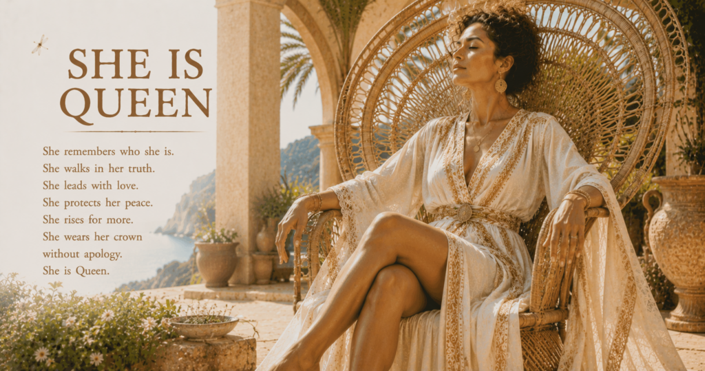 She Is Queen — A Woman On Purpose poem image