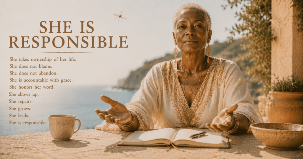 She Is Responsible — A Woman On Purpose poem image