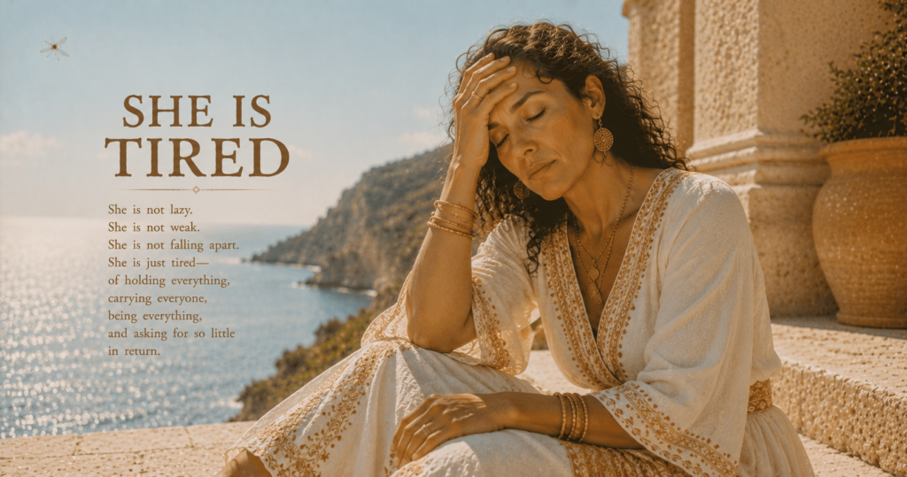 She Is Tired — A Woman On Purpose poem image