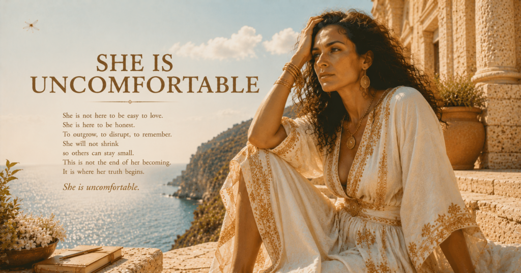She Is Uncomfortable — A Woman On Purpose poem image