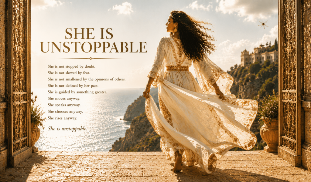 She Is Unstoppable — A Woman On Purpose poem image