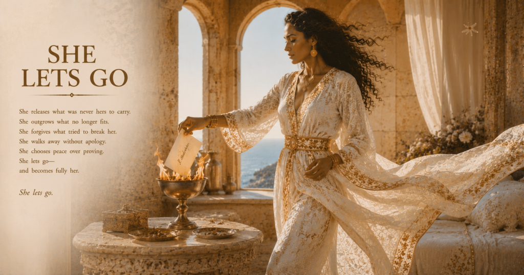 She Lets Go — A Woman On Purpose poem image