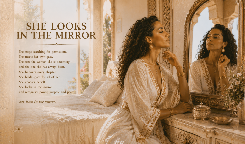 She Looks In The Mirror — A Woman On Purpose poem image