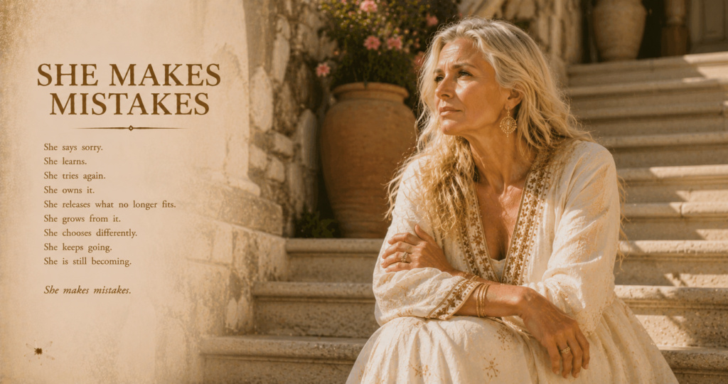She Makes Mistakes — A Woman On Purpose poem image