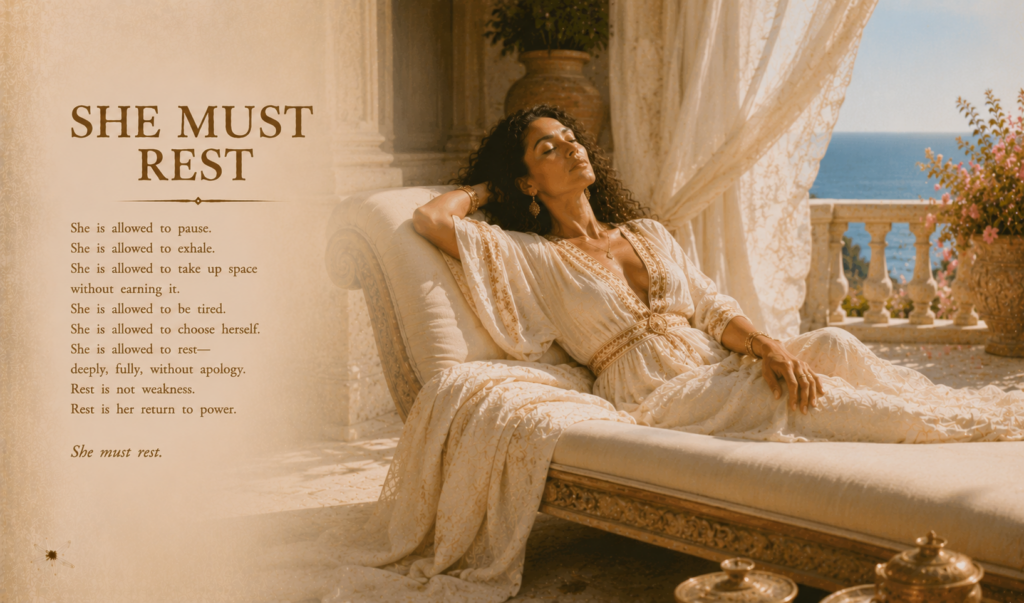 She Must Rest — A Woman On Purpose poem image