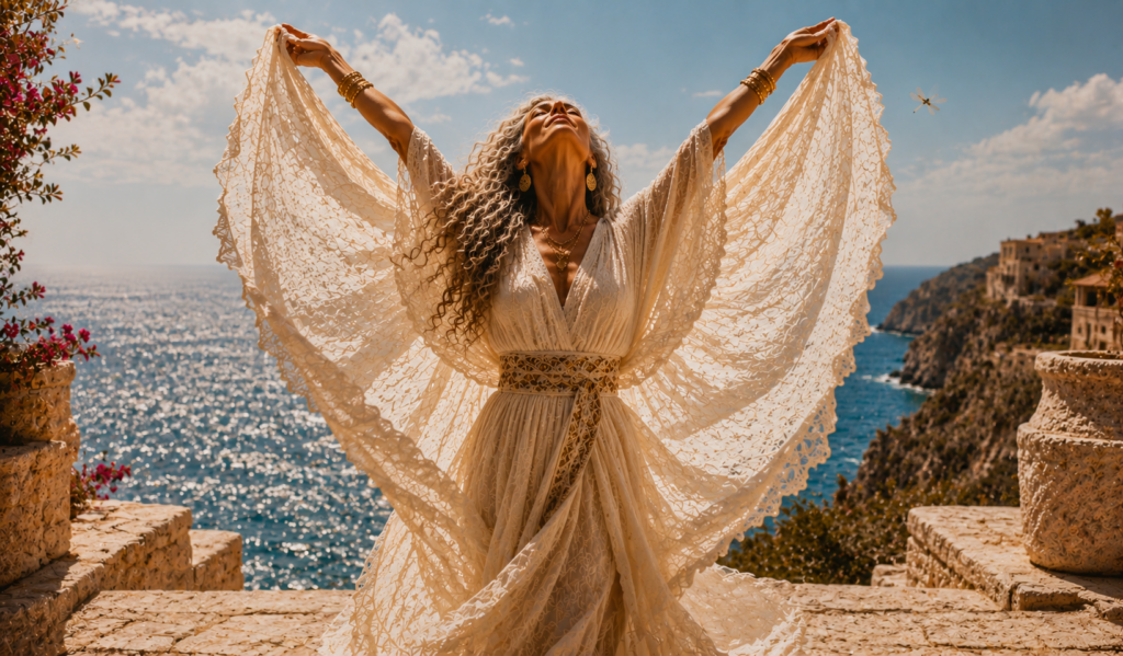 She Spreads Her Wings — A Woman On Purpose poem image