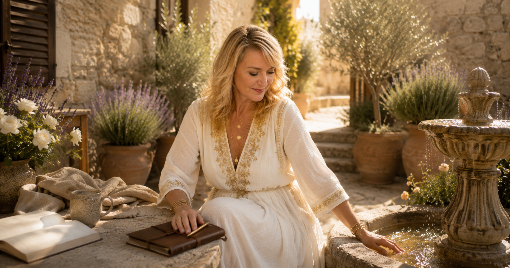 A woman reconnecting with her strength and restoration.