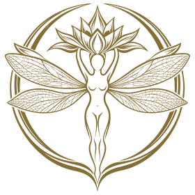 A Woman On Purpose — Dragonfly Lady with lotus crown